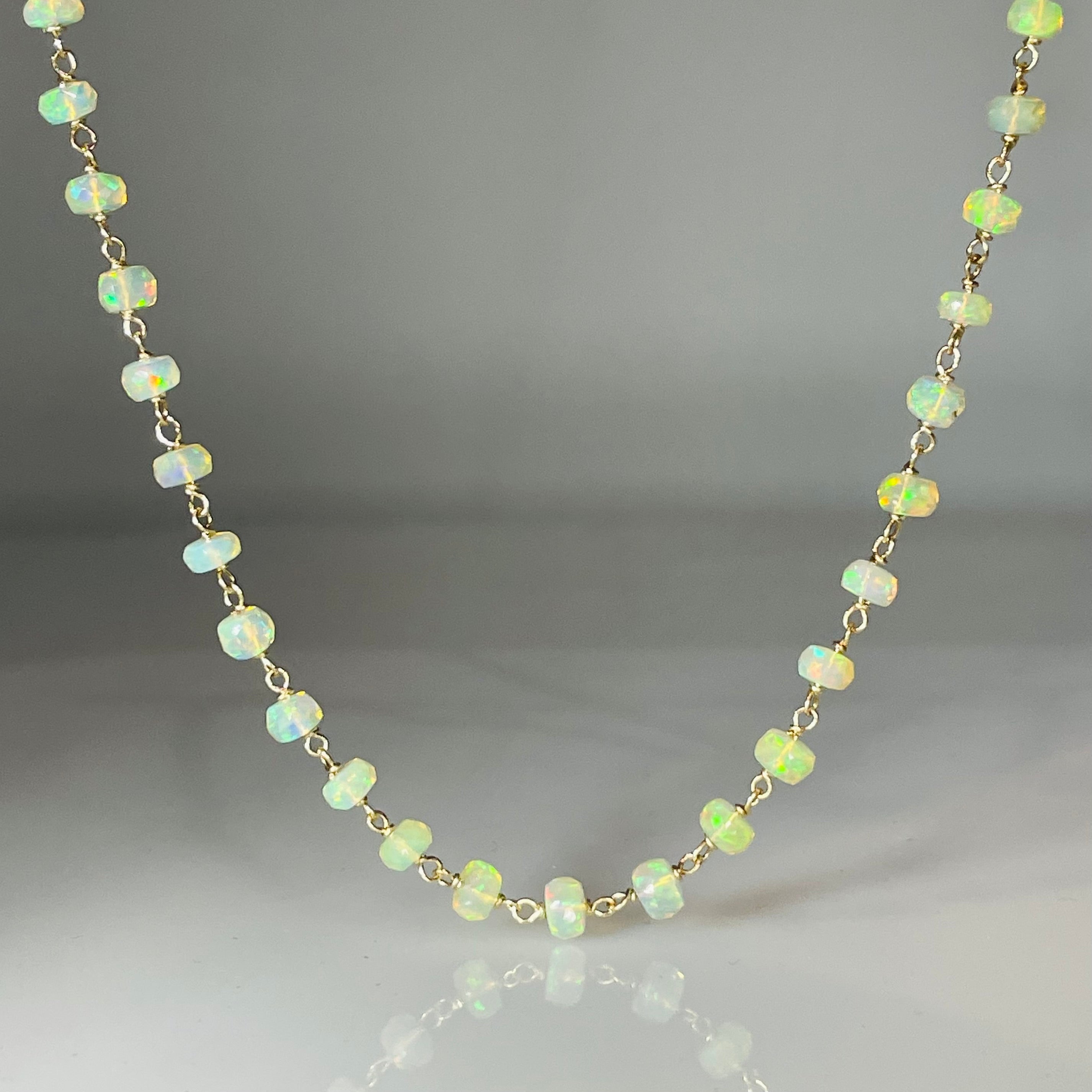 Ethiopian Yellow Opal Smooth Nuggets Beads, Handmade Necklace, 43 Cts, 4-6 MM, Ethiopian Opal selling Necklace, Ethiopian Opal Strand, BCI#2030