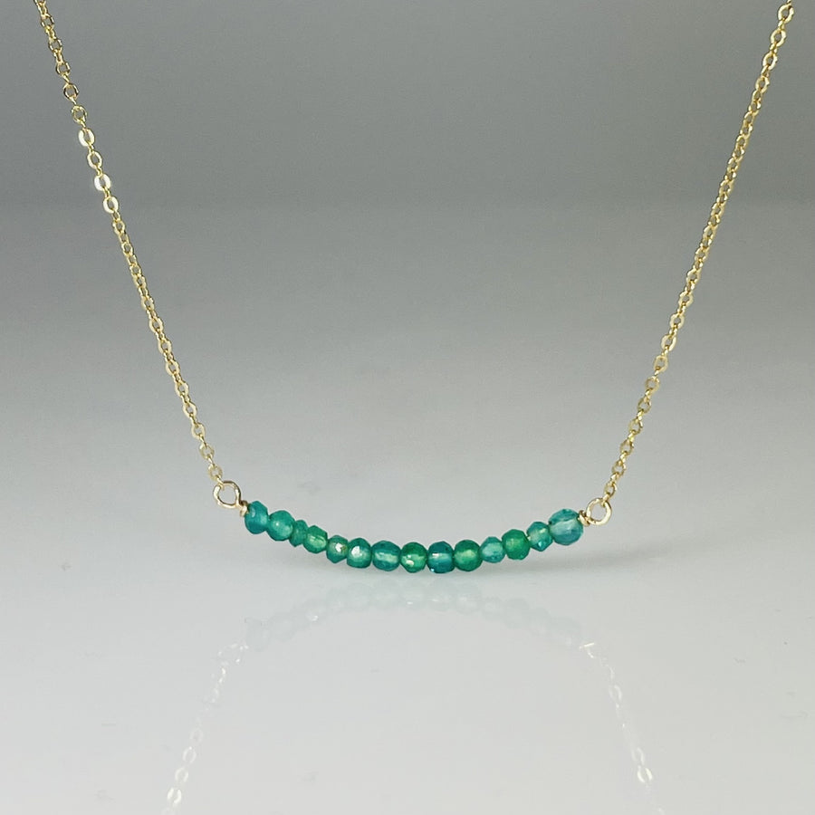 Green Onyx Bar Necklace