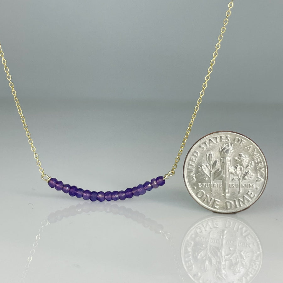 Amethyst Bar Necklace