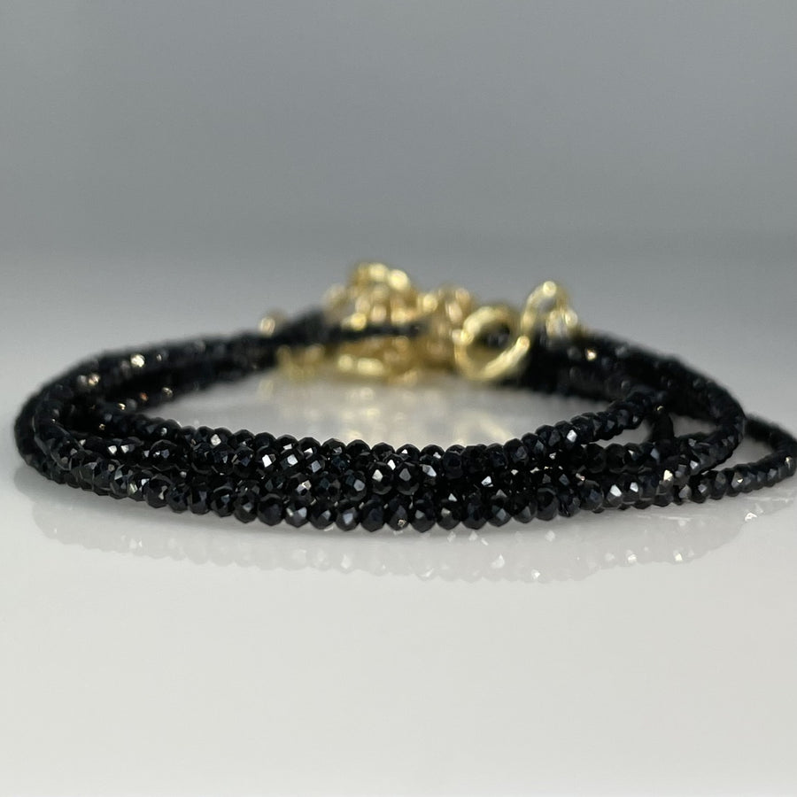 Black Spinel Beaded Bracelet