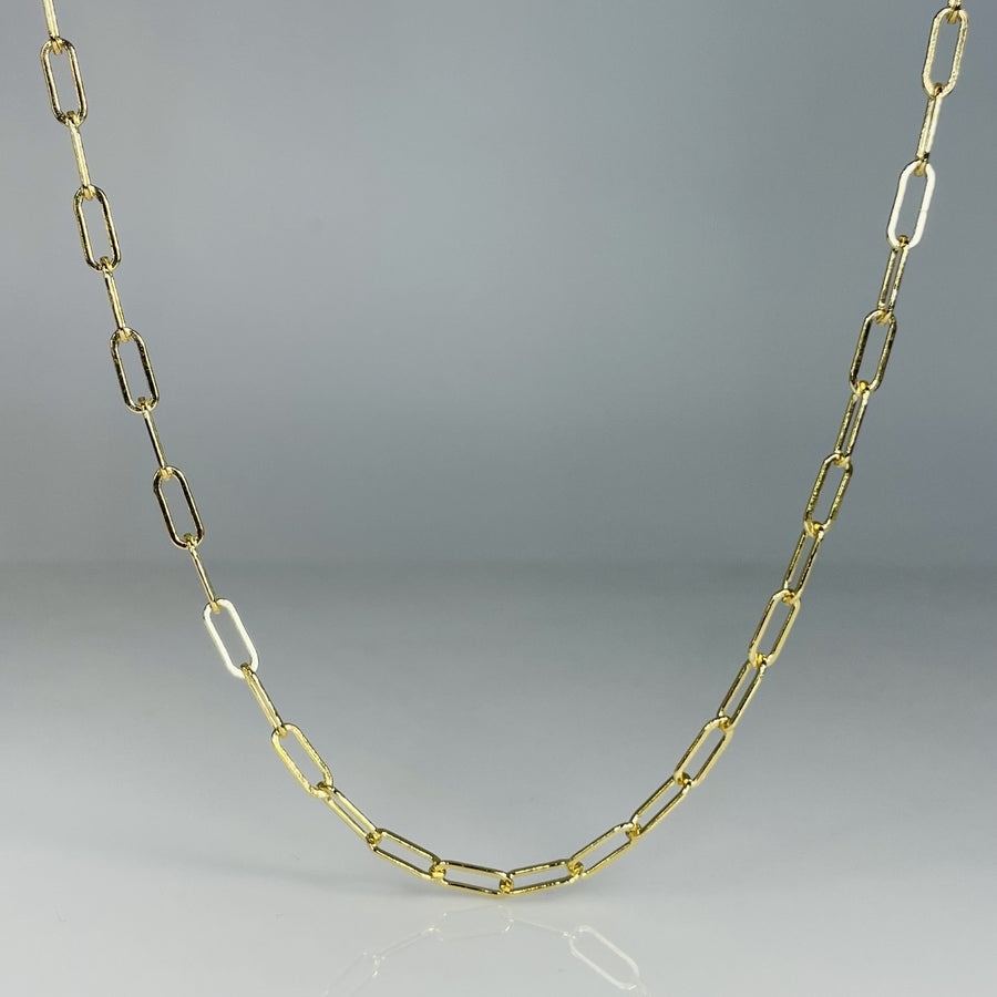 Gold Filled Paper Clip Chain Large Link Size 16-18