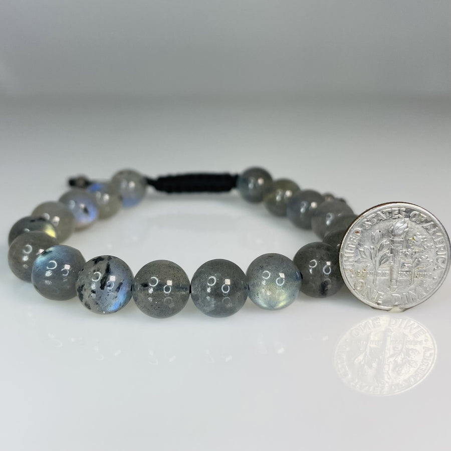 Labradorite Macrame Bracelet 9mm