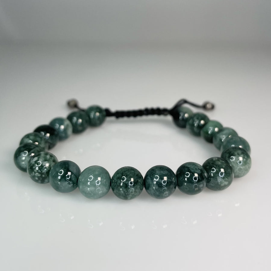 Guatemalan Jade Macrame Bracelet 8mm