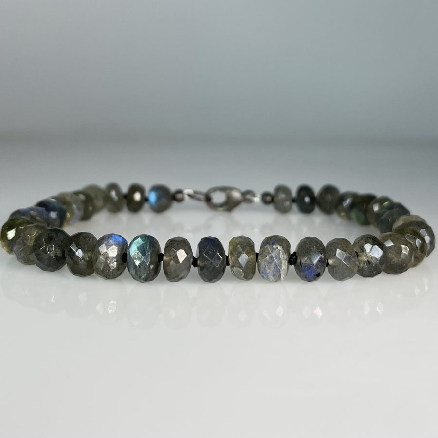 Labradorite Beaded Bracelet 7mm