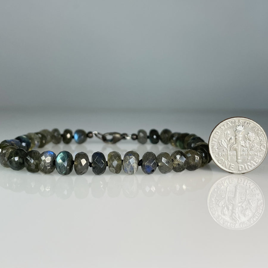 Labradorite Beaded Bracelet 7mm