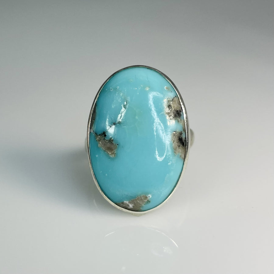 Sterling Silver Turquoise Ring 18x26mm