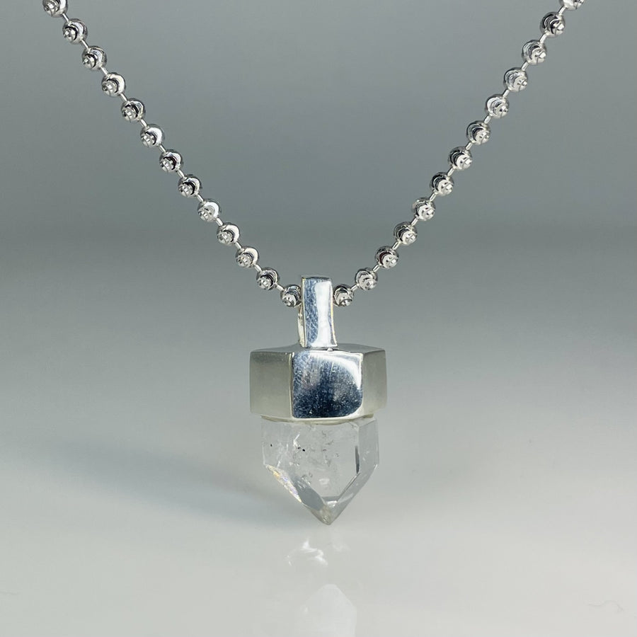 Sterling Silver Herkimer Diamond Necklace 9mm