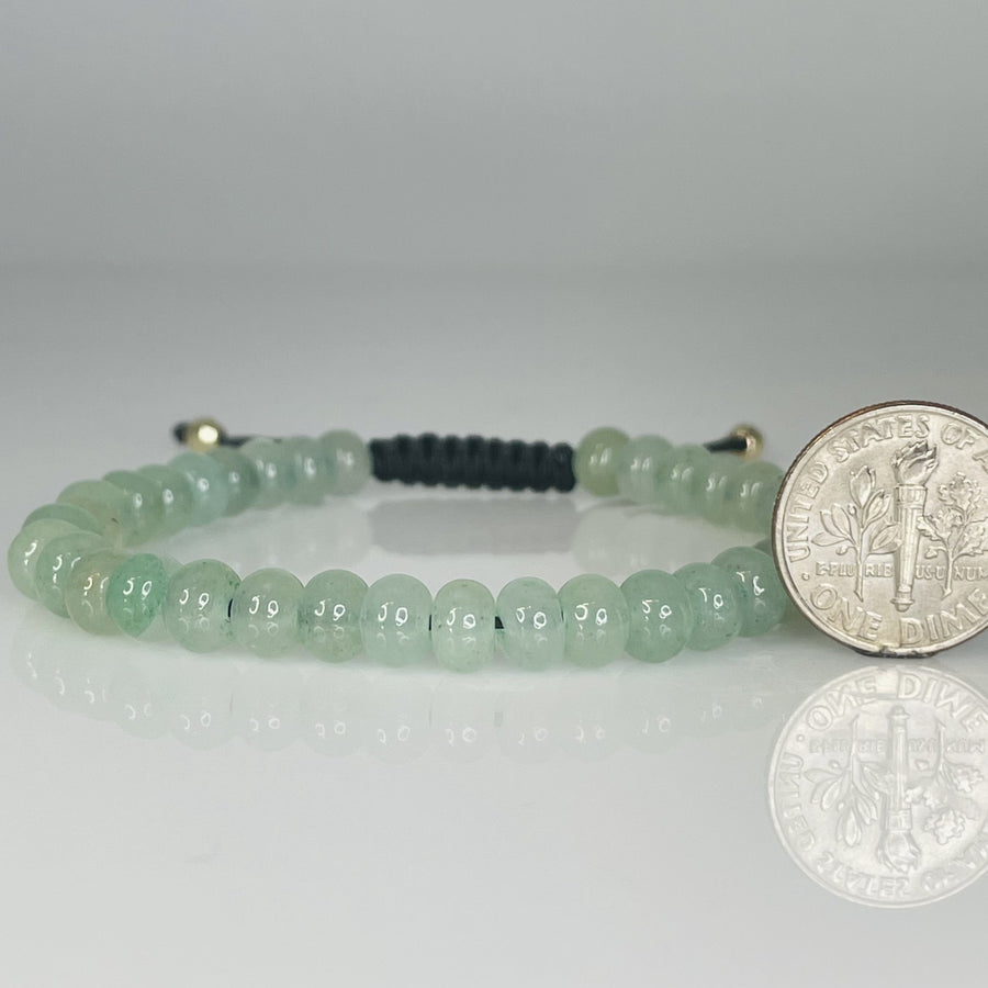 Nephrite Jade Macrame Bracelet 6mm