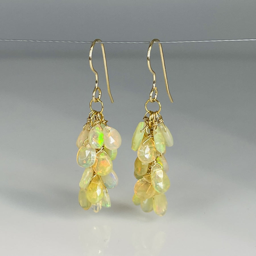 Ethiopian Opal Multi Drop Earrings 4mm