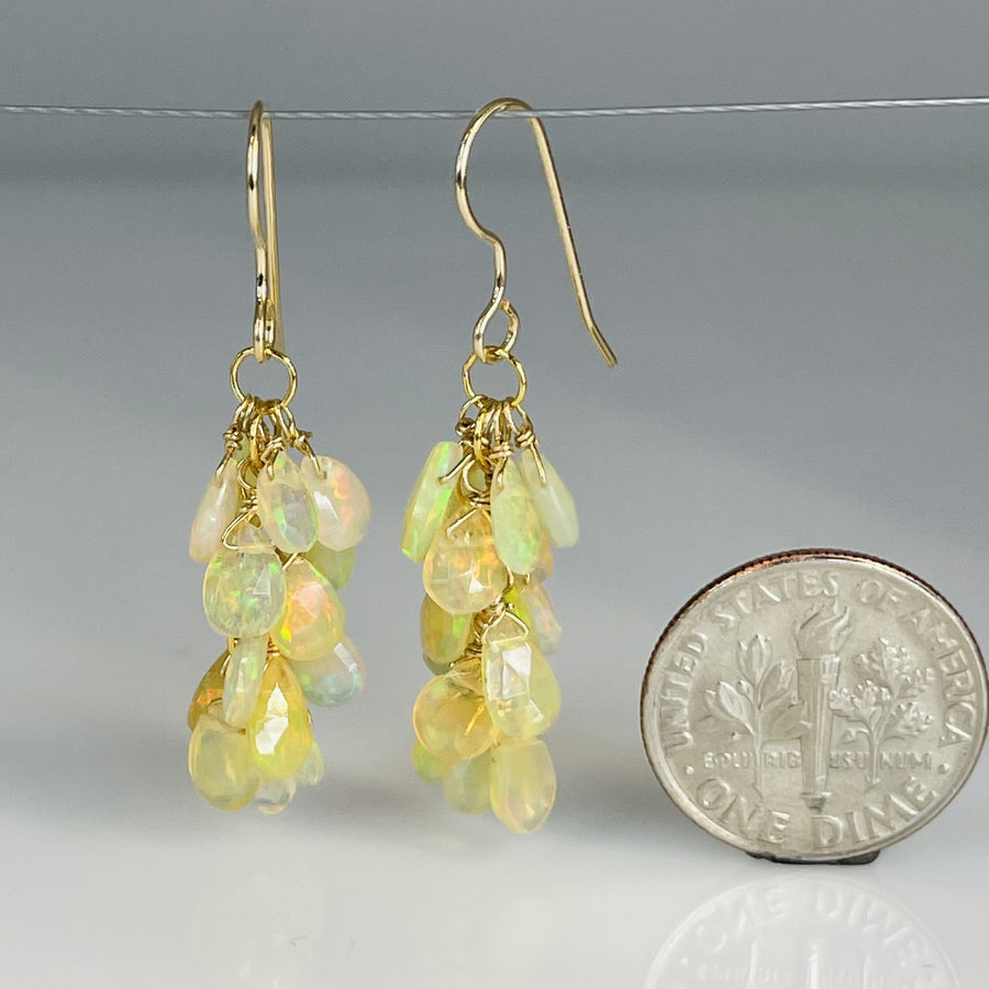 Ethiopian Opal Multi Drop Earrings 4mm