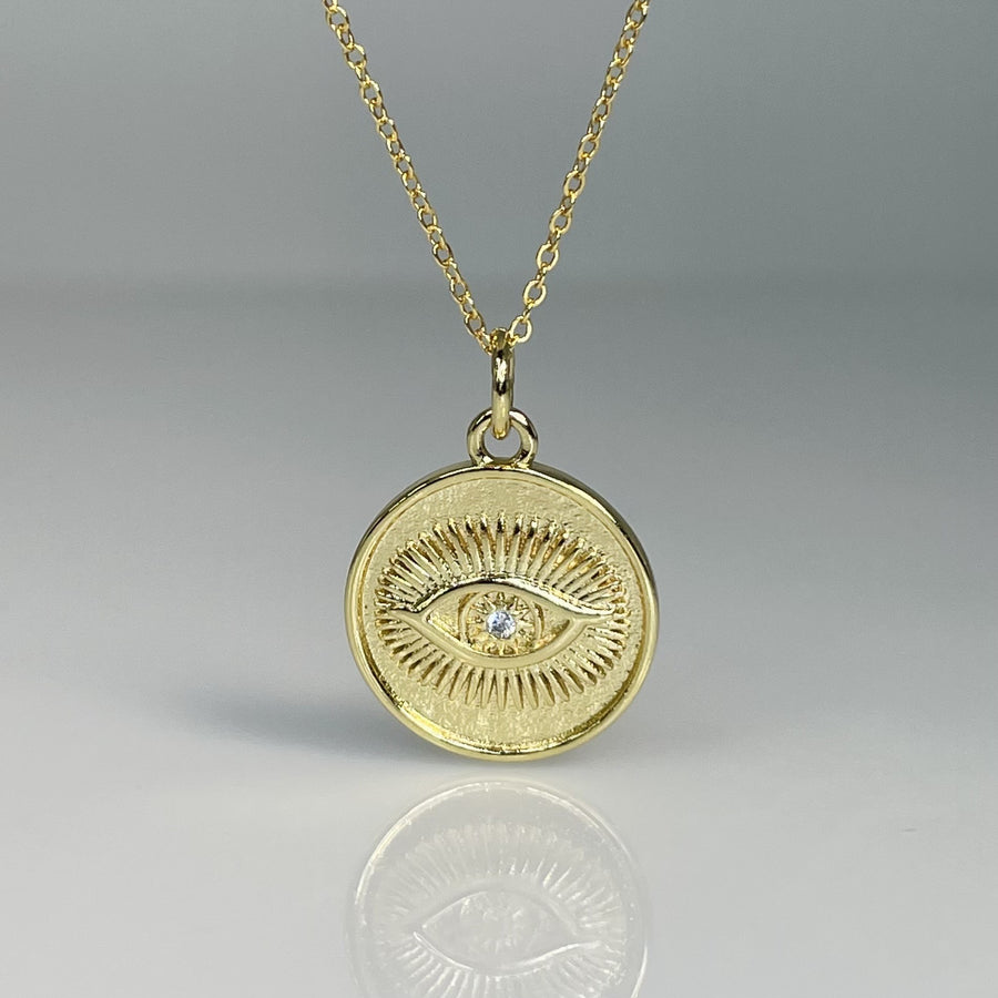 18K Gold Plated Evil Eye Necklace