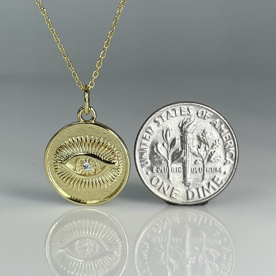 18K Gold Plated Evil Eye Necklace