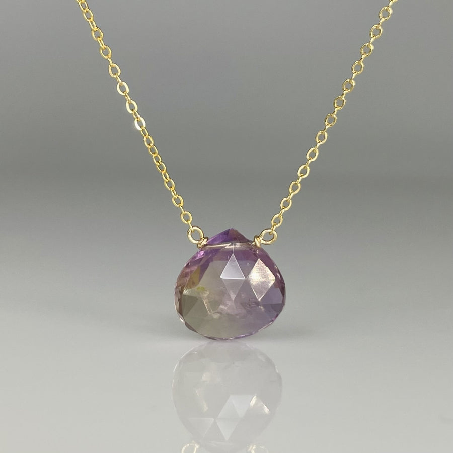 Ametrine Drop Necklace 10mm