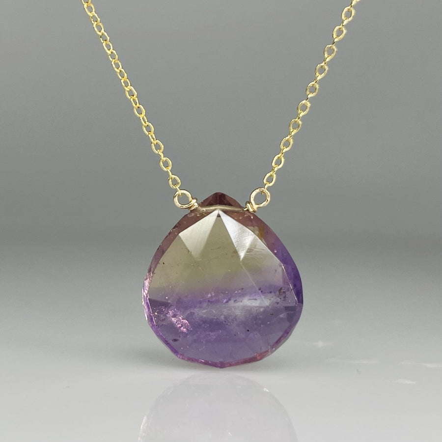 Ametrine Drop Necklace 14mm