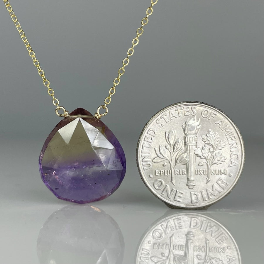 Ametrine Drop Necklace 14mm