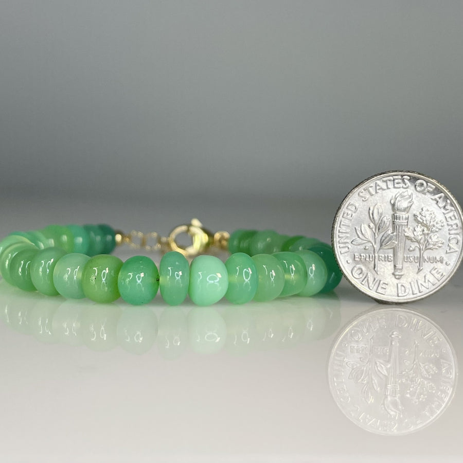 Chrysoprase Beaded Bracelet 6mm