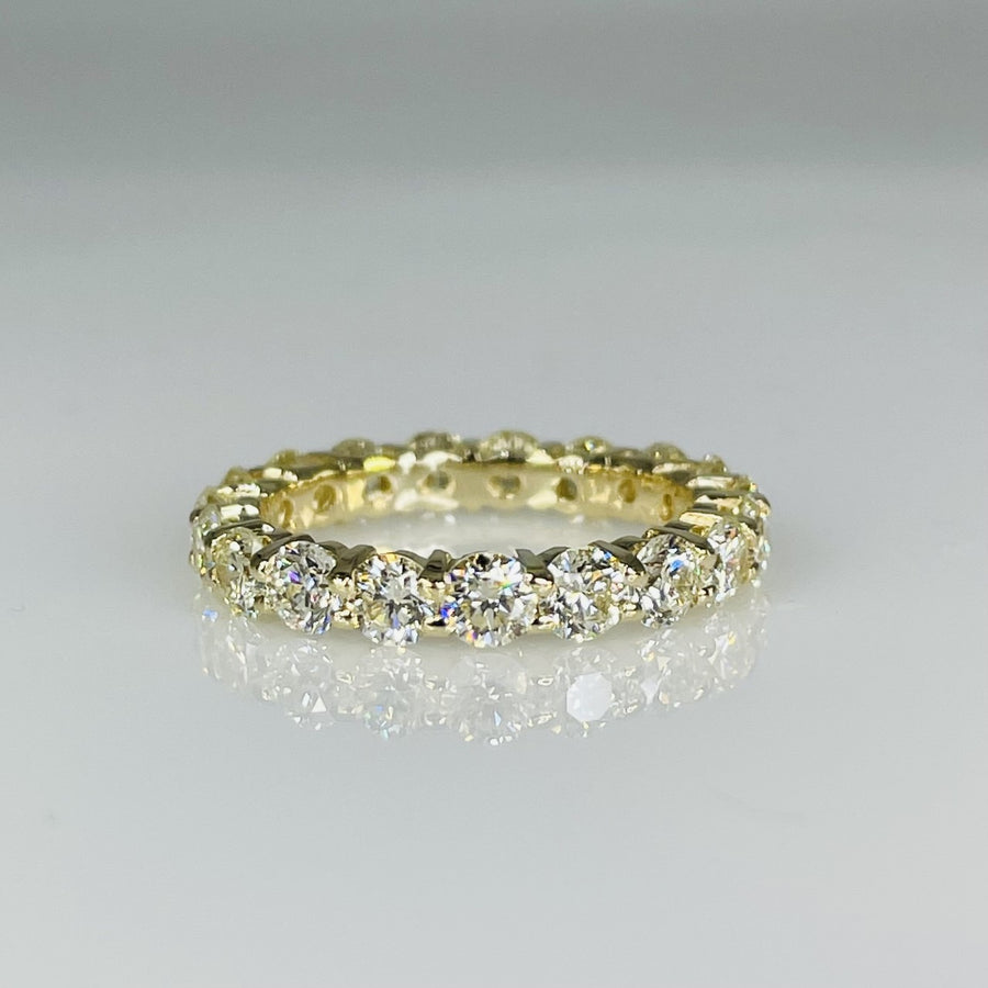 14K Yellow Gold Yellow Diamond Eternity Band 2.73ct