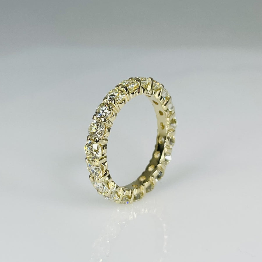 14K Yellow Gold Yellow Diamond Eternity Band 2.73ct