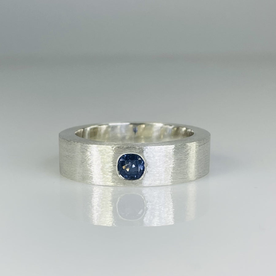 Blue & White Lab-Created Sapphire Ring Sterling Silver | Jared